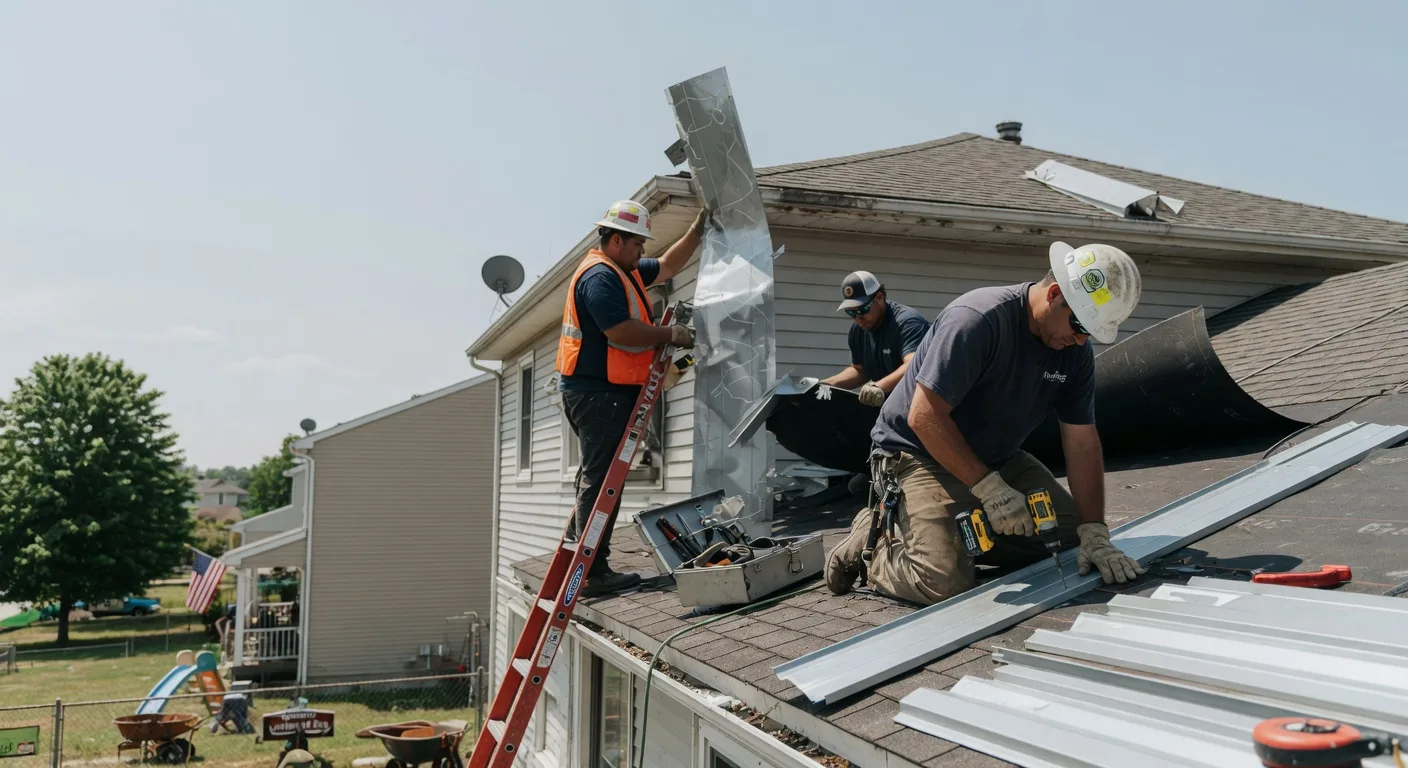 Storm Damage Metal Roof Repair in Lacona, NY